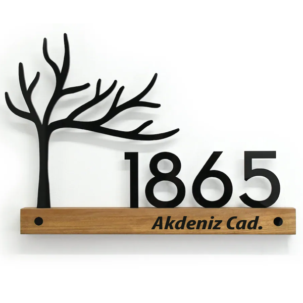 Ahşap Dış Kapı Numarası